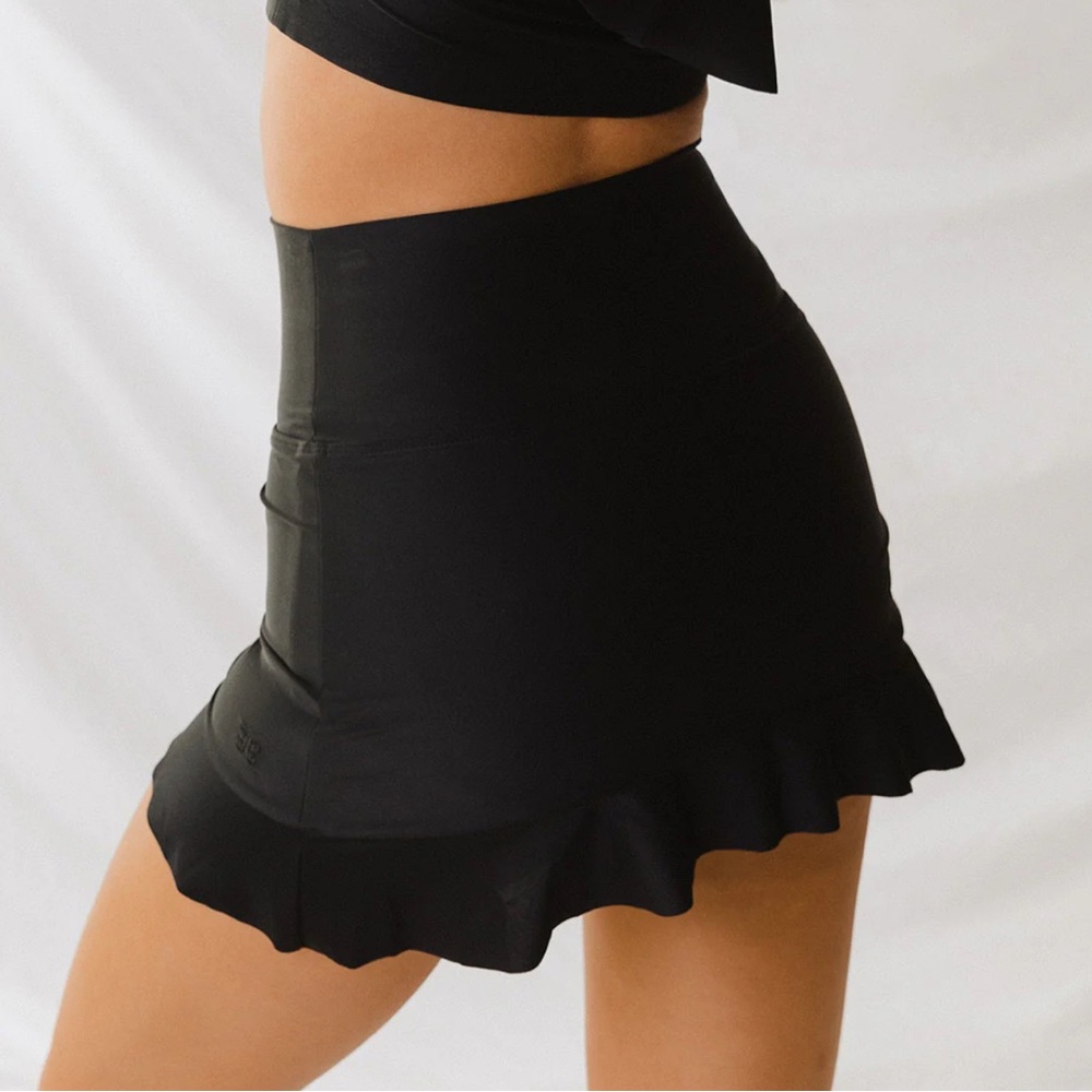 Albion Fit Black High Waisted Swim Skirt - Picture 2 of 5